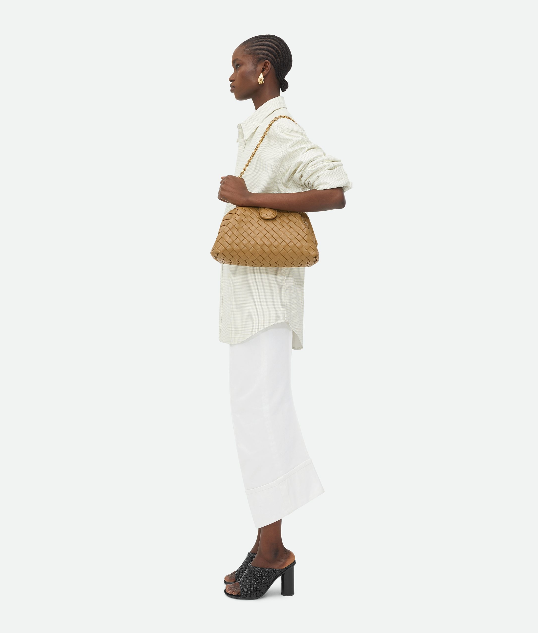 Bottega Veneta – Teen Lauren 1980 With Chain Dark Praline - 7