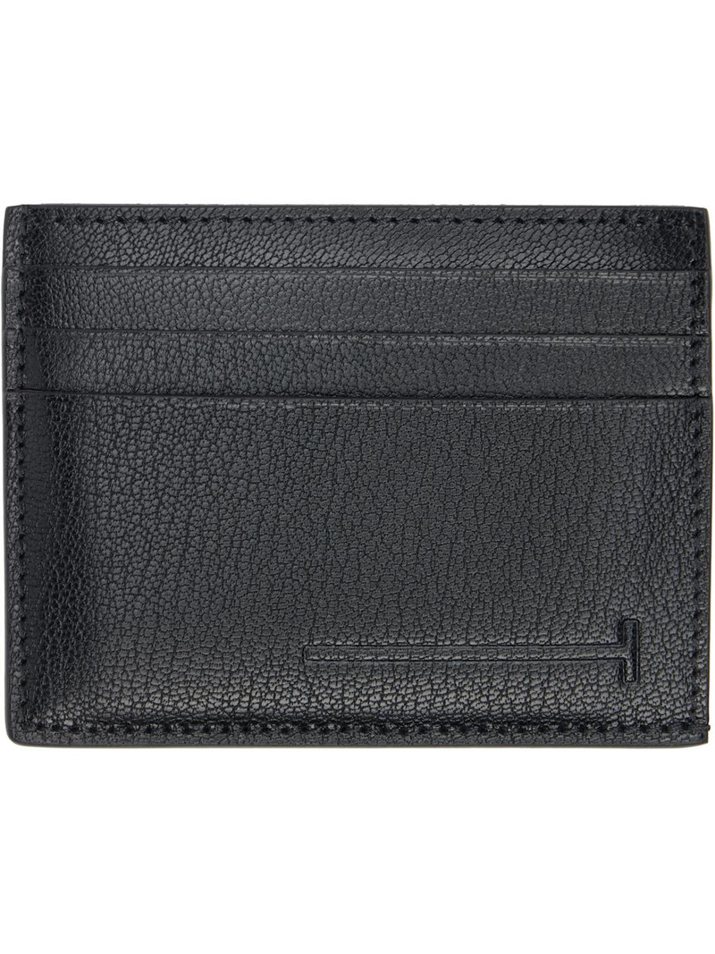TOM FORD Black Elongated T Line Central Card Holder outlook