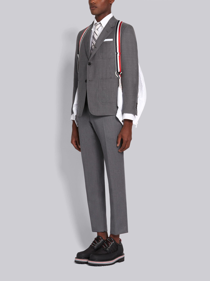 White Down Filled Poly Twill Center Back Stripe Ski Vest 4