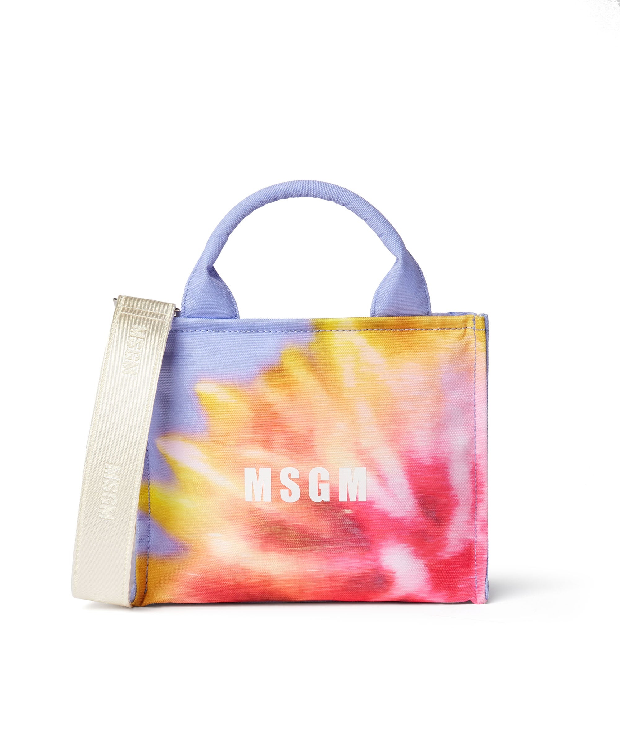 Small canvas tote bag with daisy print - 5