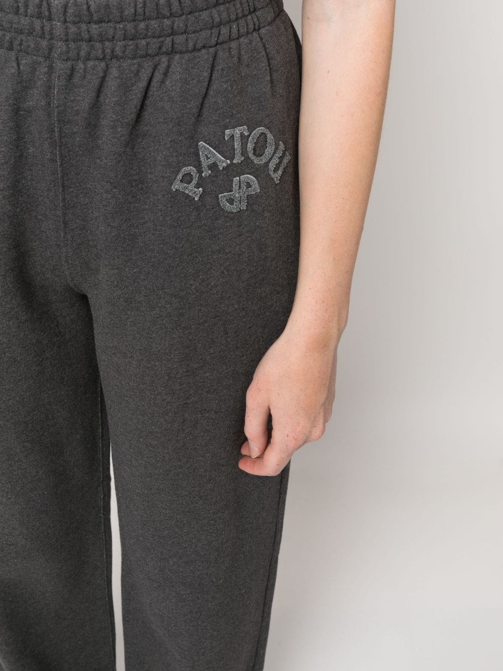 logo-appliquÃ© cotton track pants - 5