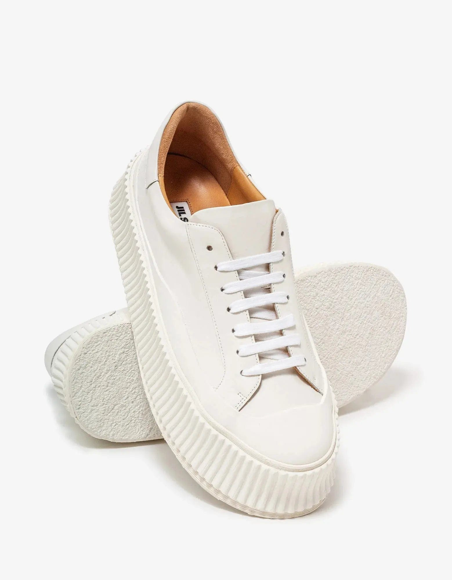 Jil Sander White Leather Trainers - 7