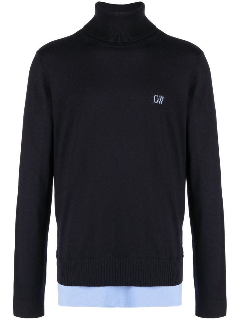 embroidered-logo long-sleeve sweatshirt 1