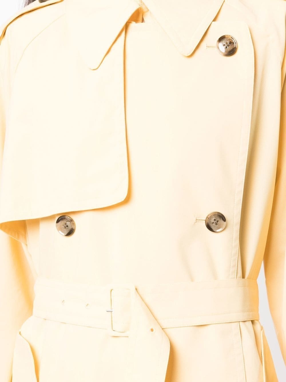 double-breasted belted-waist coat - 5