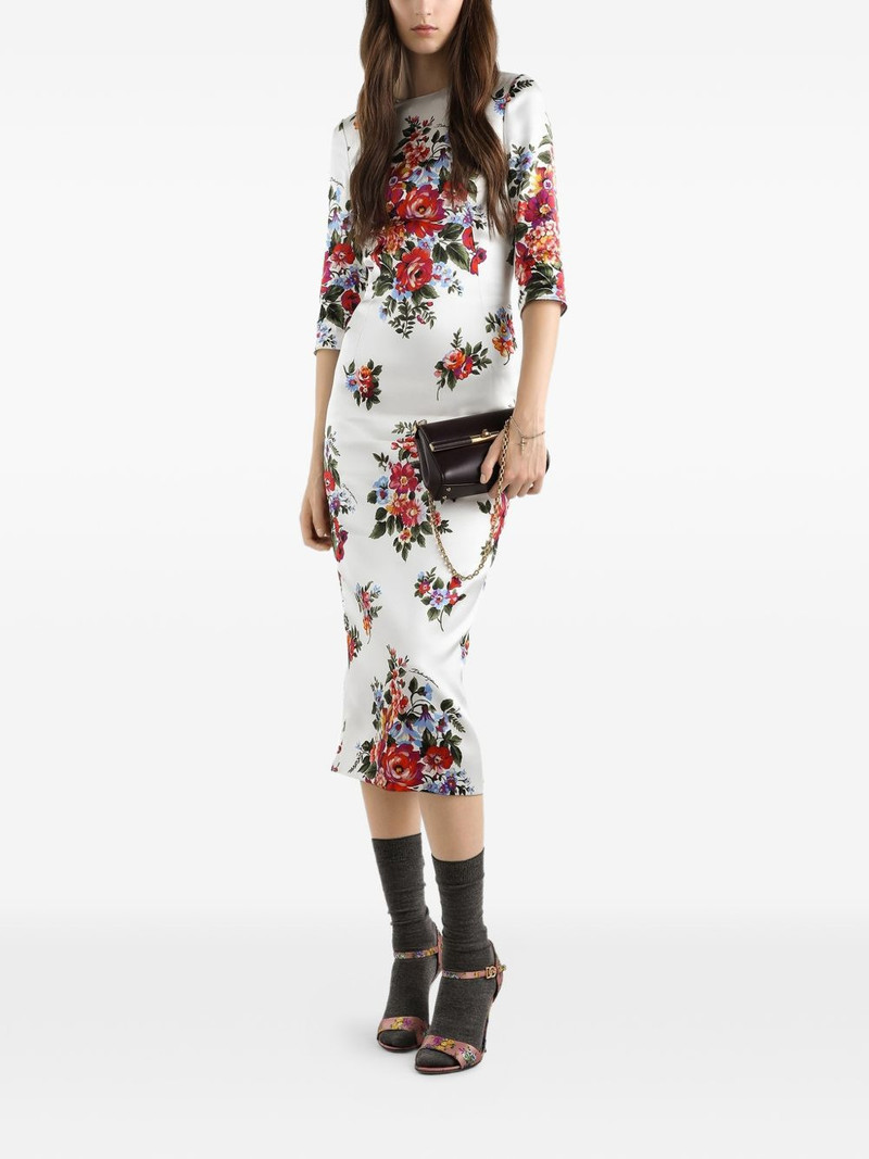 Dolce & Gabbana floral-print split midi dress outlook