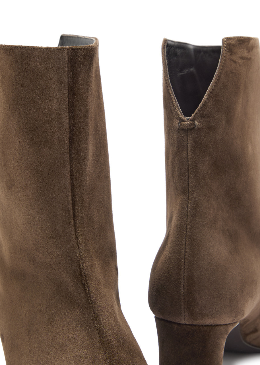 Khaite Ona 55 Suede Ankle Boots - 4