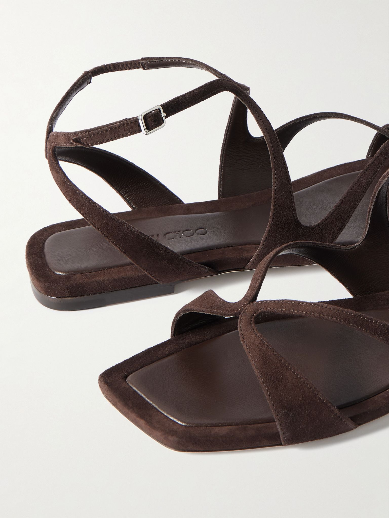 Ayla suede sandals Chocolate - 4