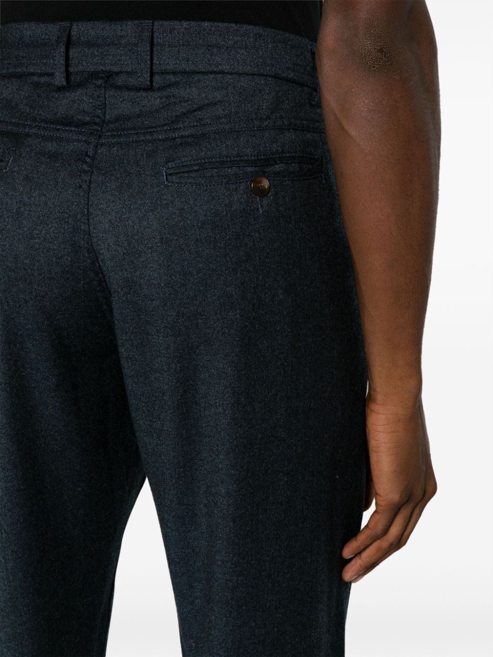 drawstring-waist wool trousers - 5