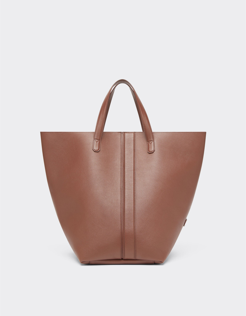 Tote bag in smooth nappa leather 1