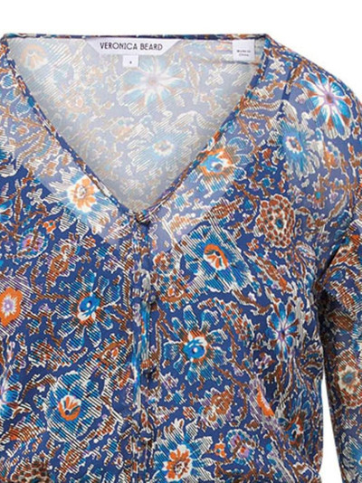VERONICA BEARD Camden floral-print silk minidress outlook
