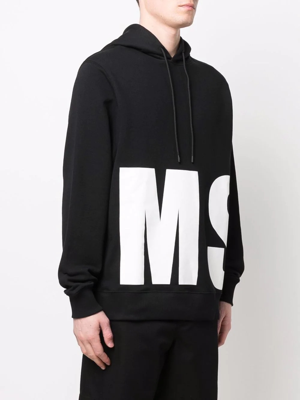 logo-print cotton hoodie - 3