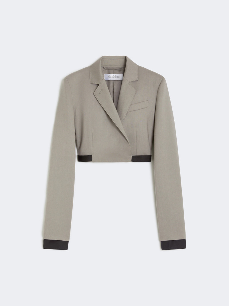 VANADIO Slim-fit jacket in wool, mohair and silk - MEDIUM GREY 1