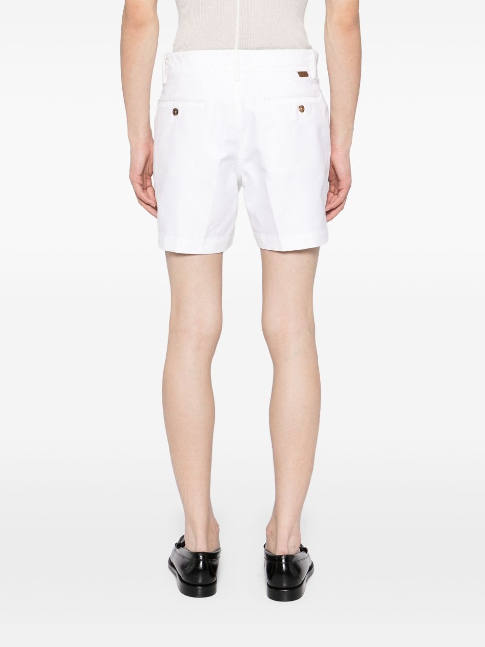 cotton satin tailored shorts - 4