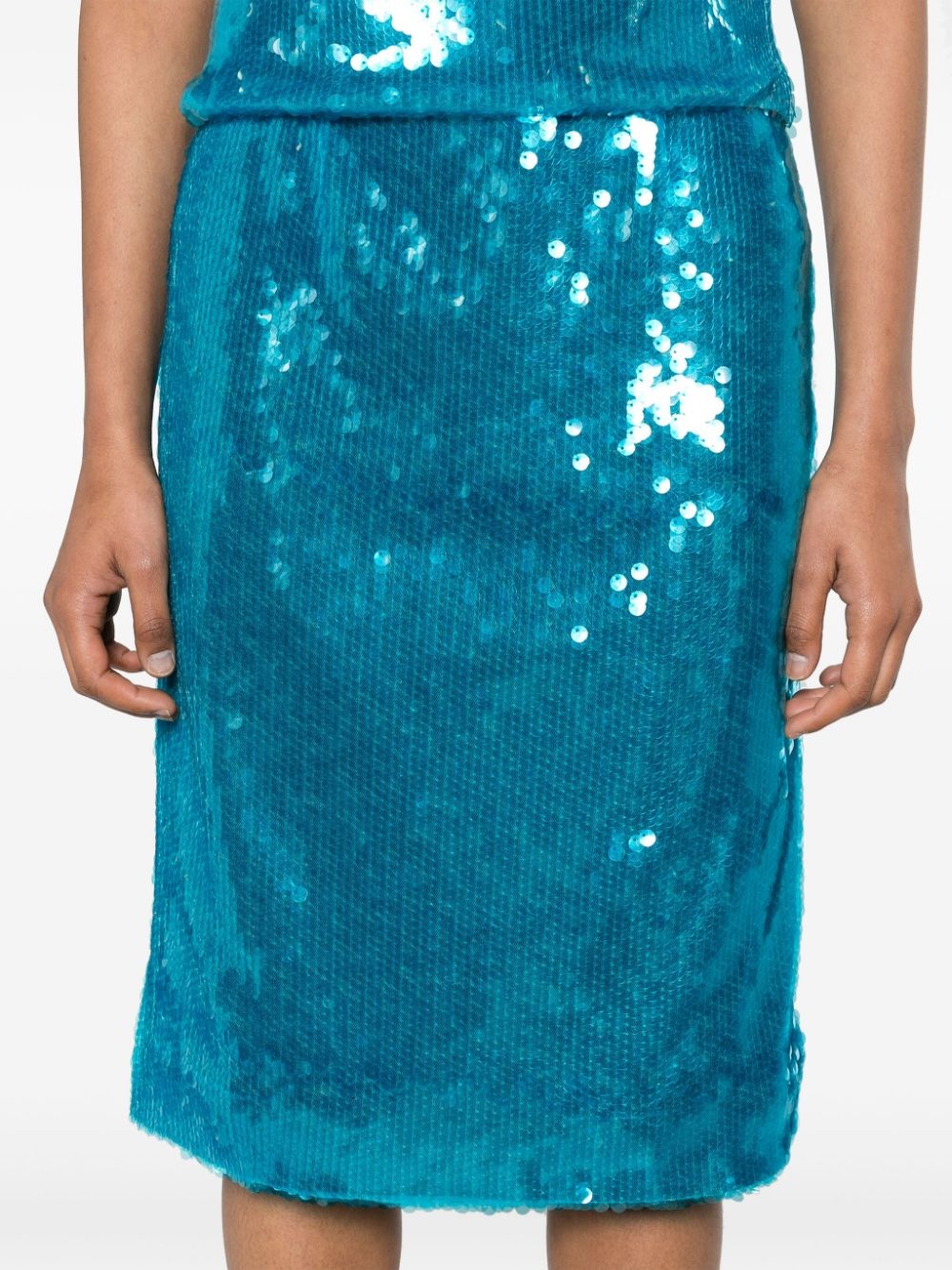 Delta sequinned midi skirt - 5