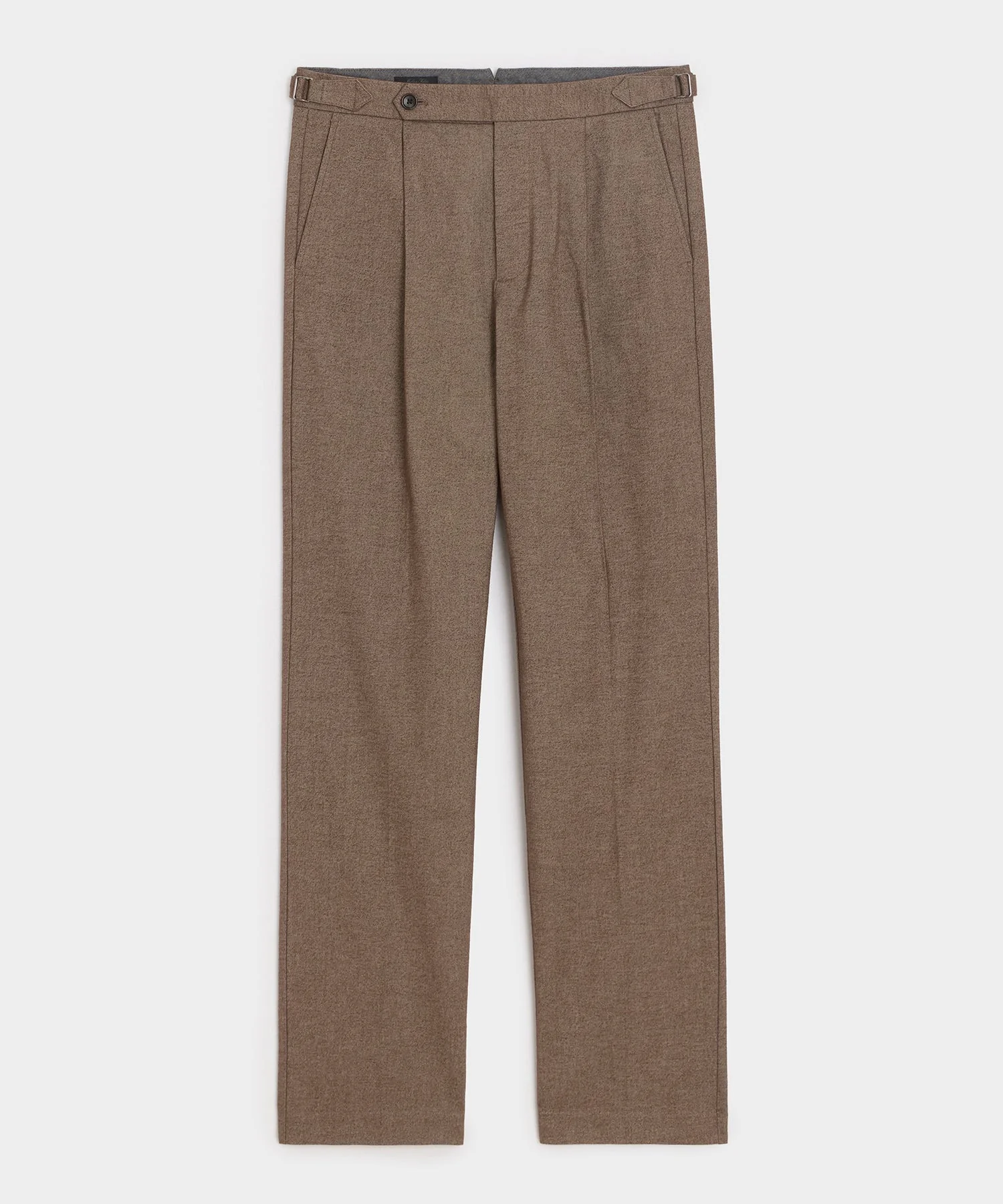 Italian Heathered Cotton Side Tab Trouser - 1