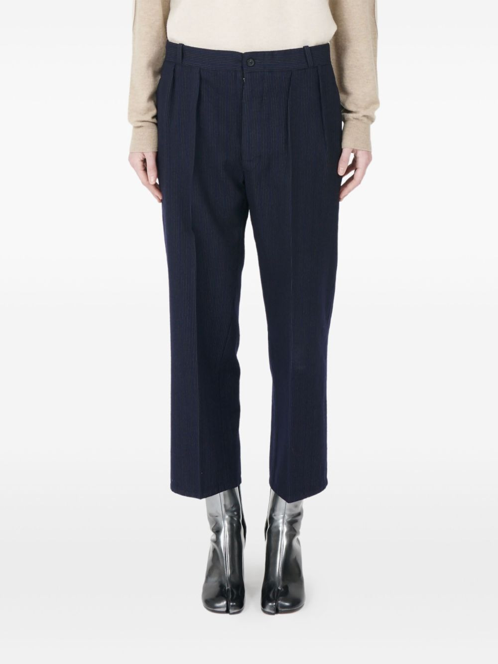 pleated pinstripe pants - 5