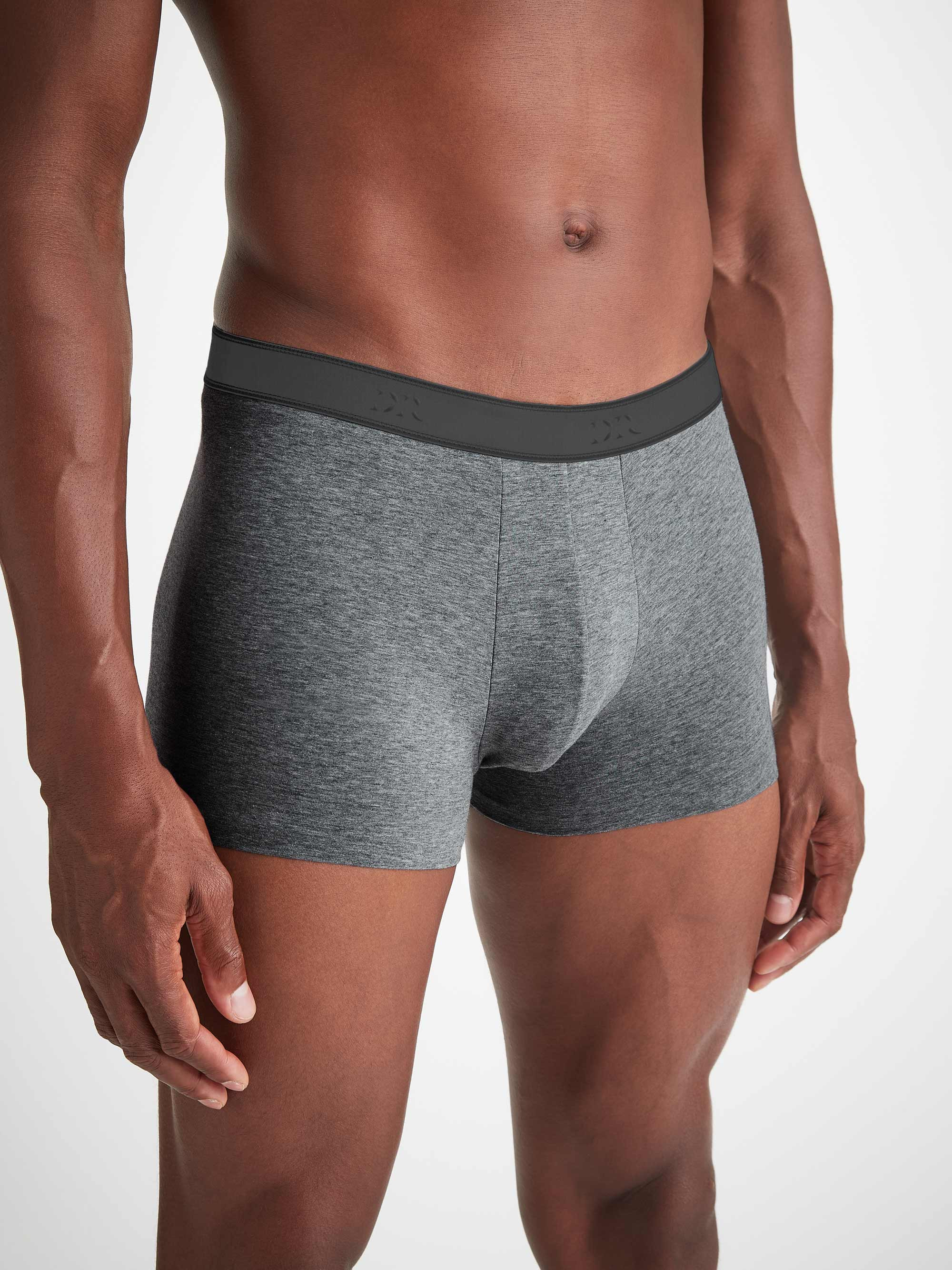 Men's Boxer Briefs Jack Pima Cotton Stretch Charcoal - 3