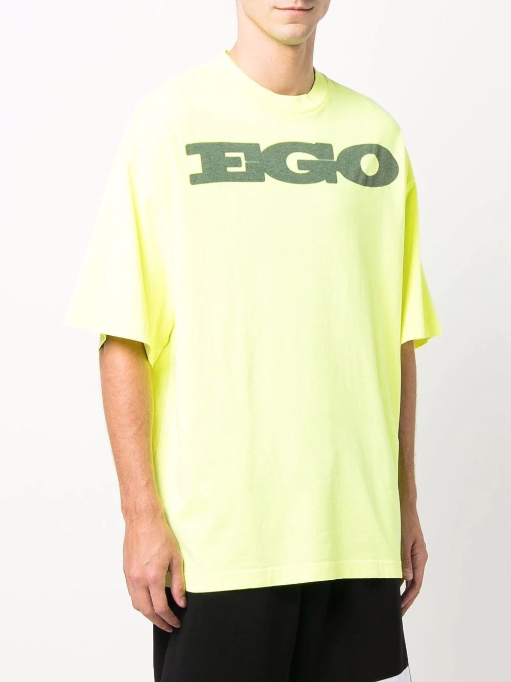 Ego-print drop-shoulder T-shirt - 3