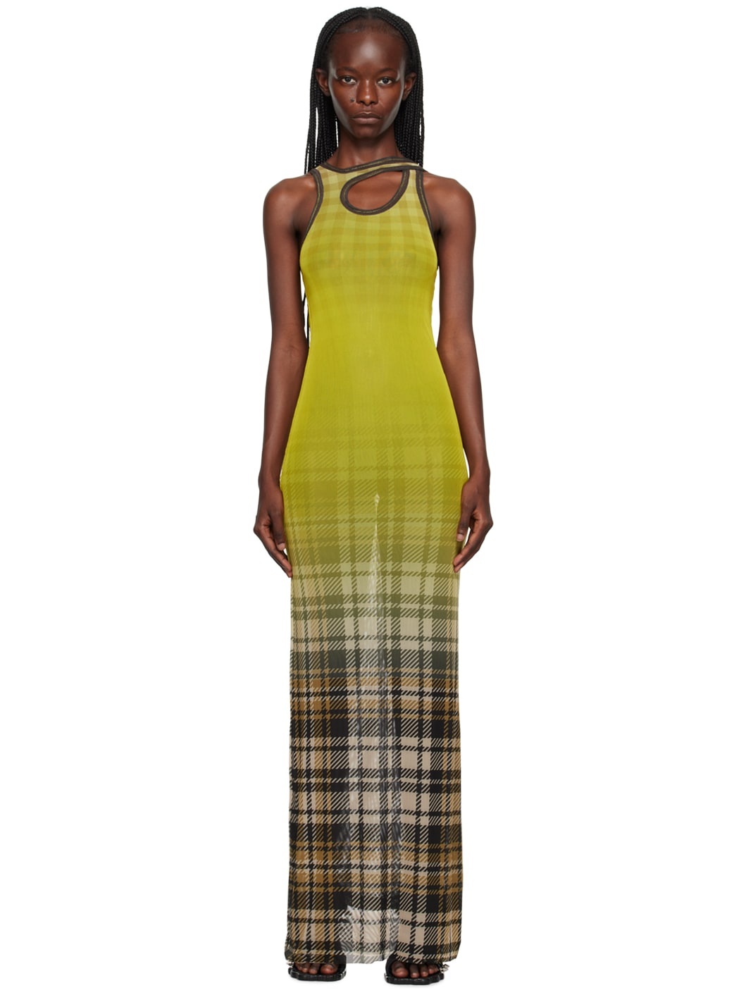 Yellow Cutout Maxi Dress - 1