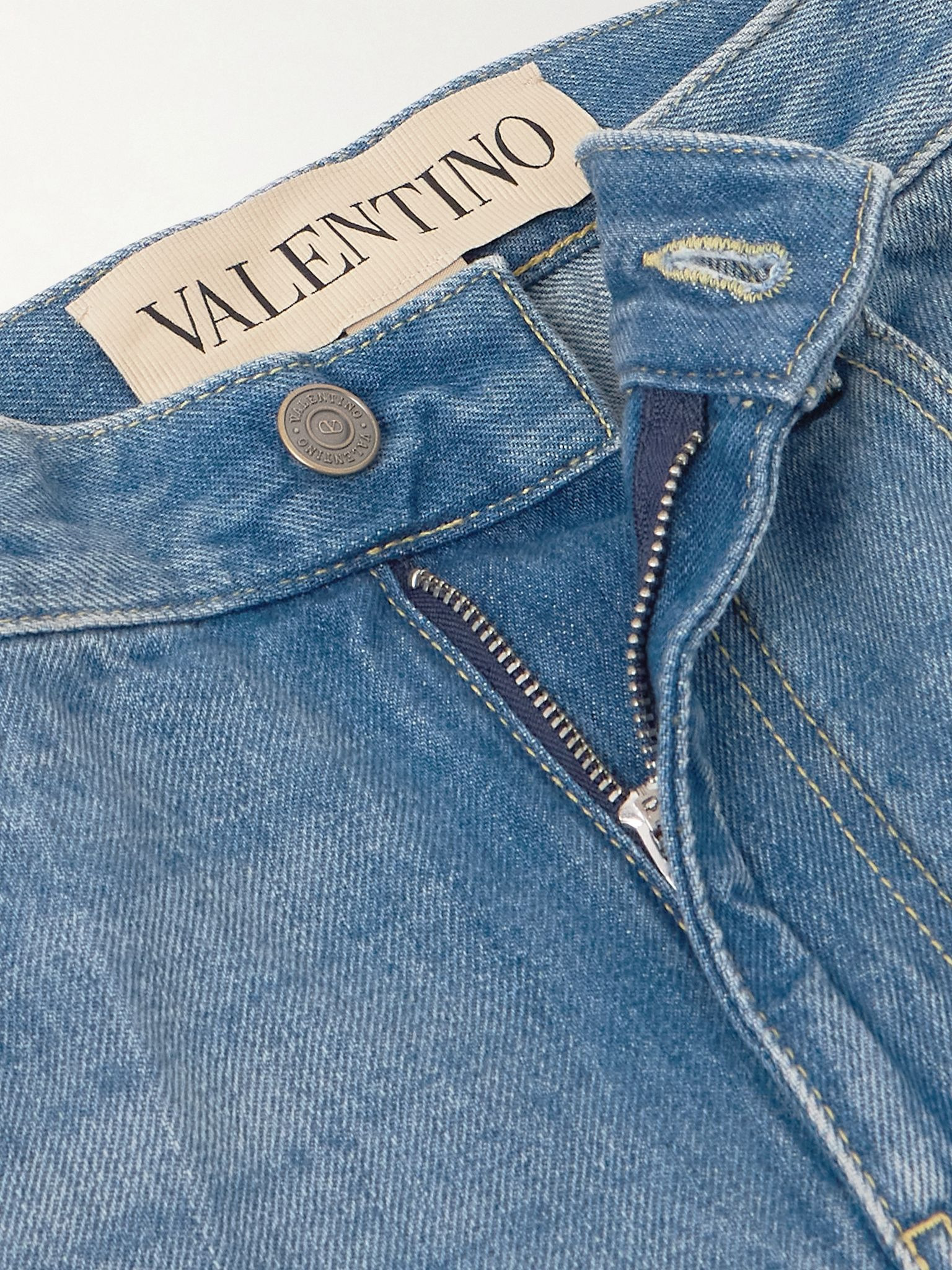 Mid-rise straight-leg jeans Light denim - 5