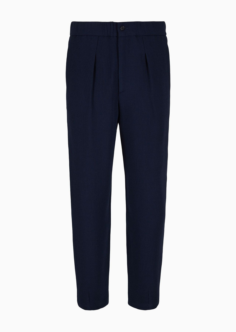 Single-pleat virgin wool trousers 1