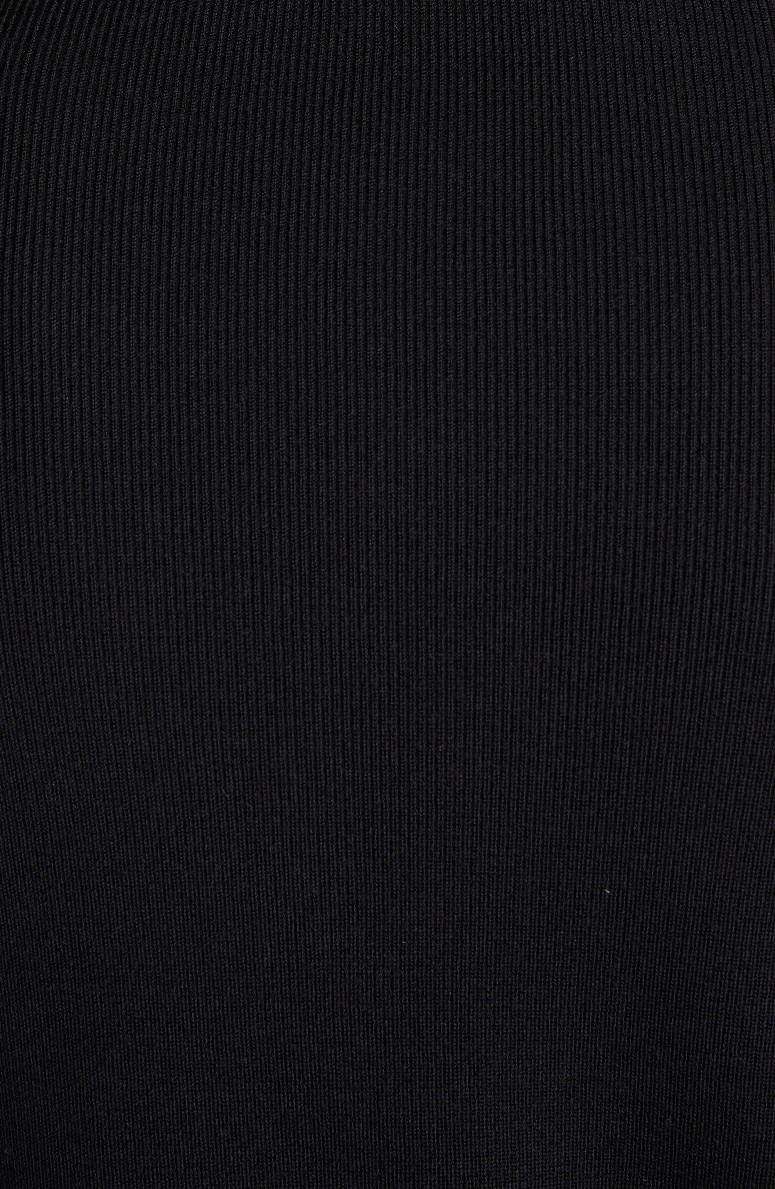Mixed Media Puffer Front Merino Wool Cardigan - 6