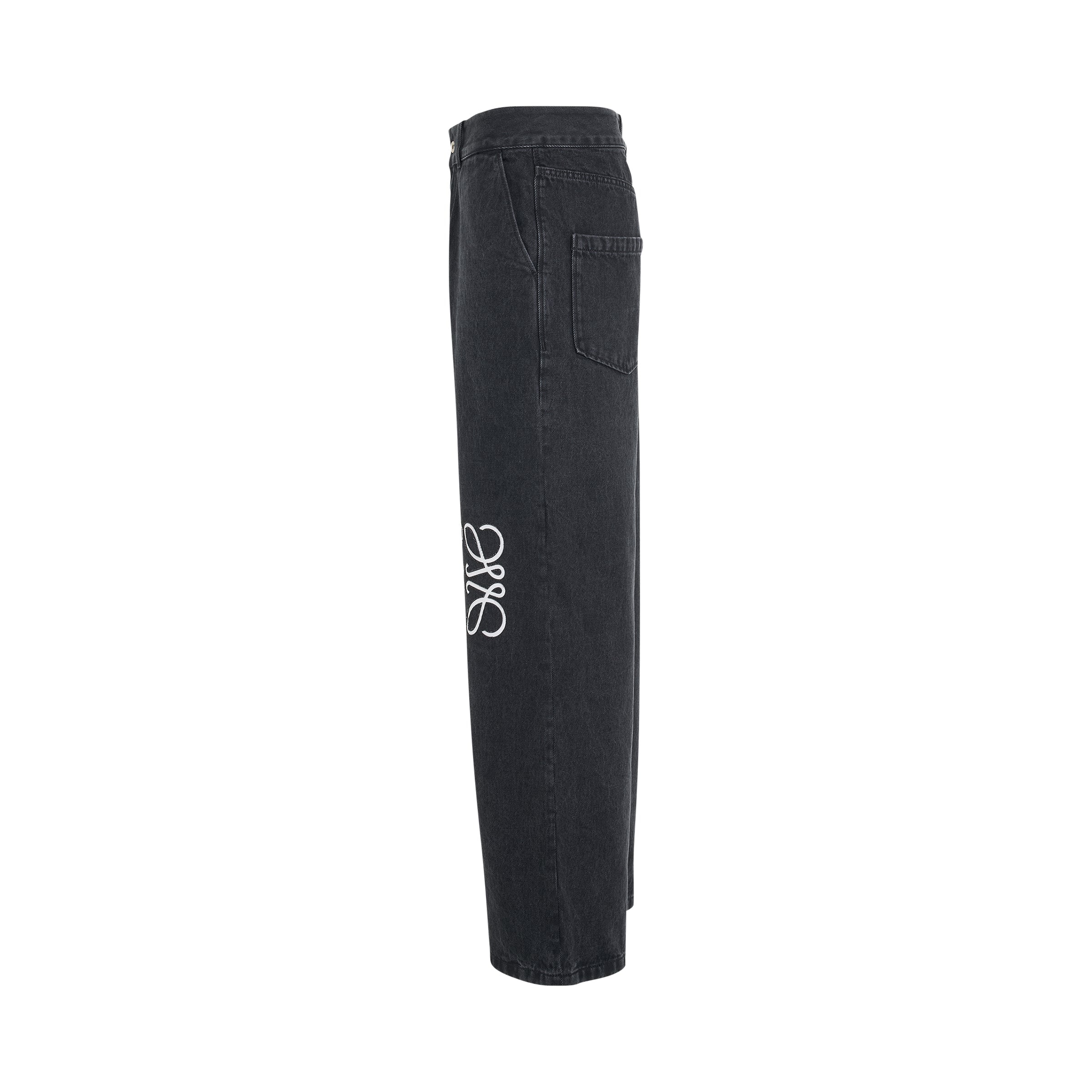 Anagram Baggy Jeans in Black - 3