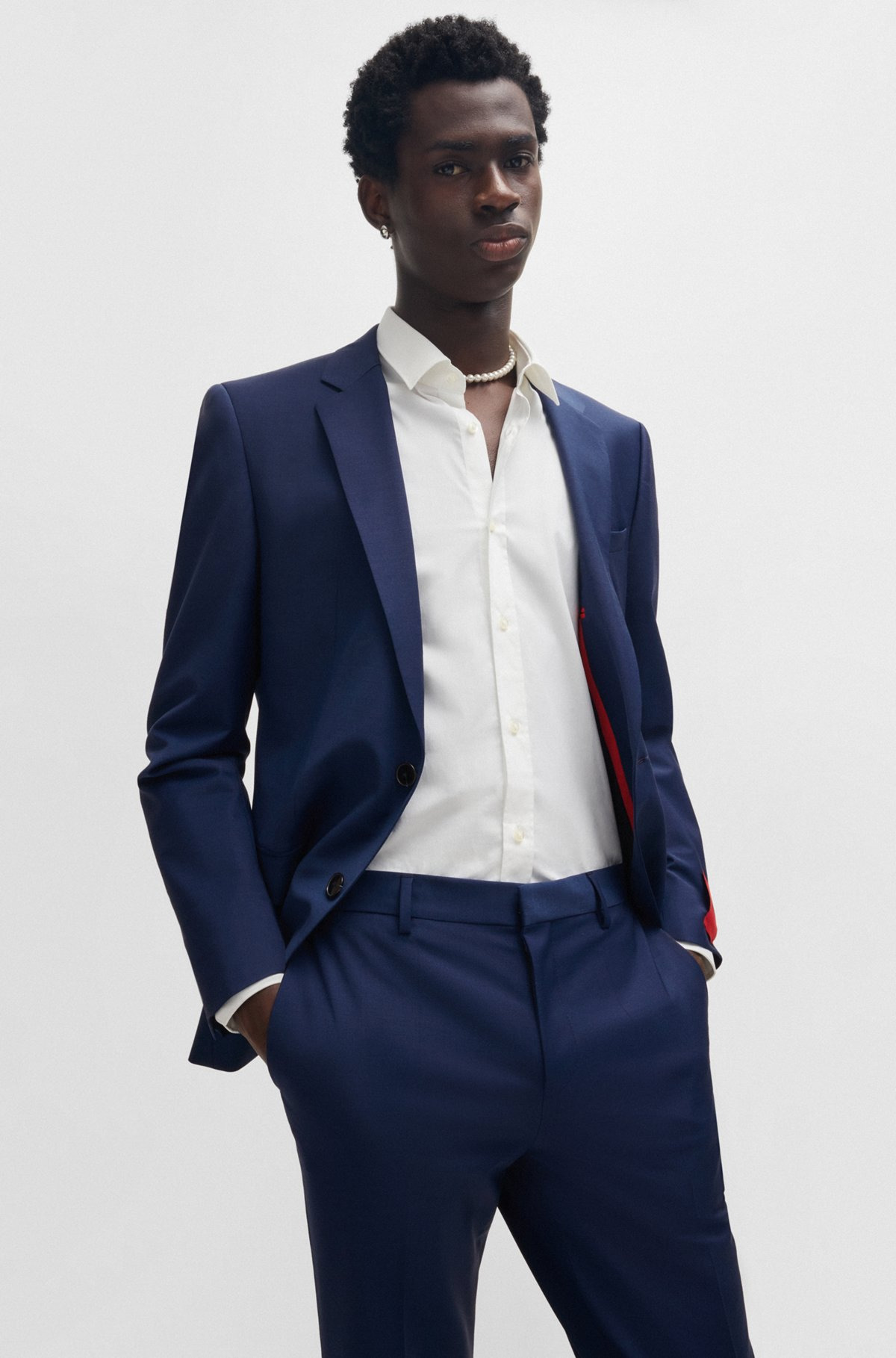 SLIM-FIT TROUSERS IN PERFORMANCE-STRETCH WOOL - 5