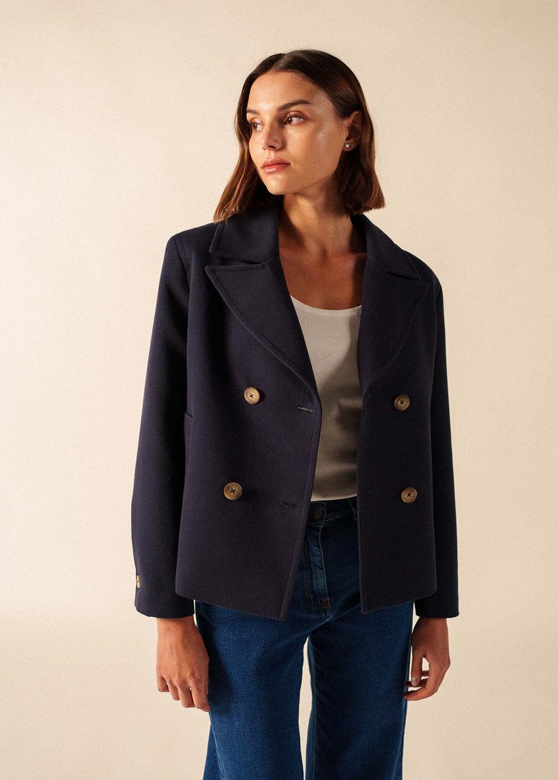 ST CATHY Cotton Canvas Peacoat 1