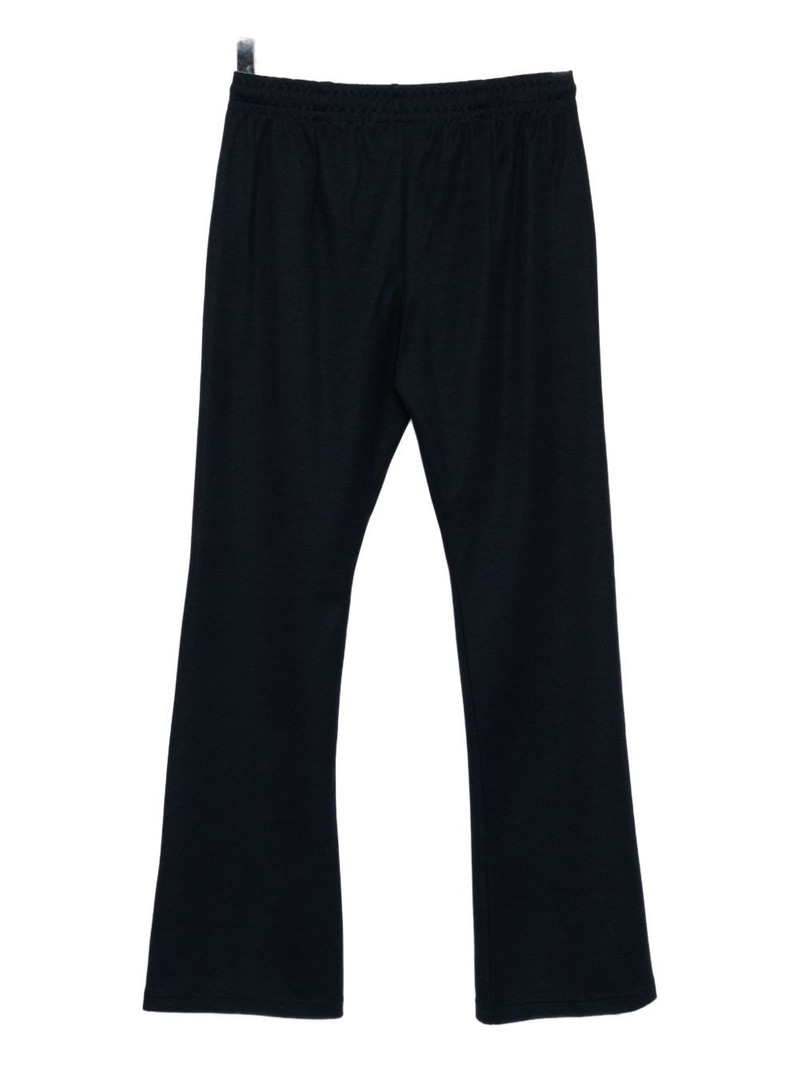 LACOSTE logo-embroidered flared trousers outlook