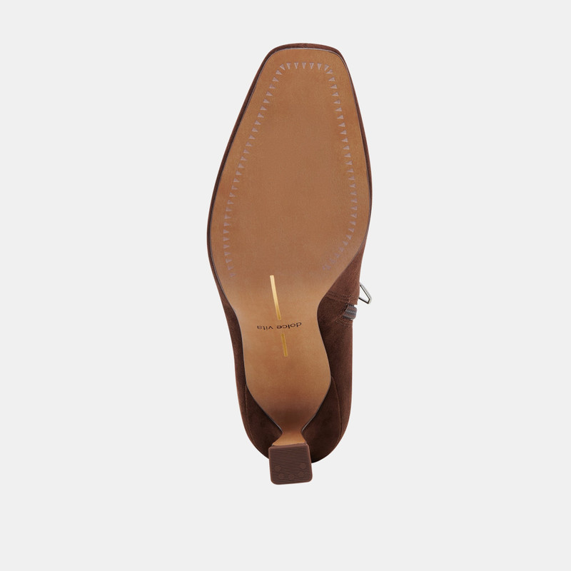 GLAMOR BOOTS DK BROWN STELLA SUEDE 9