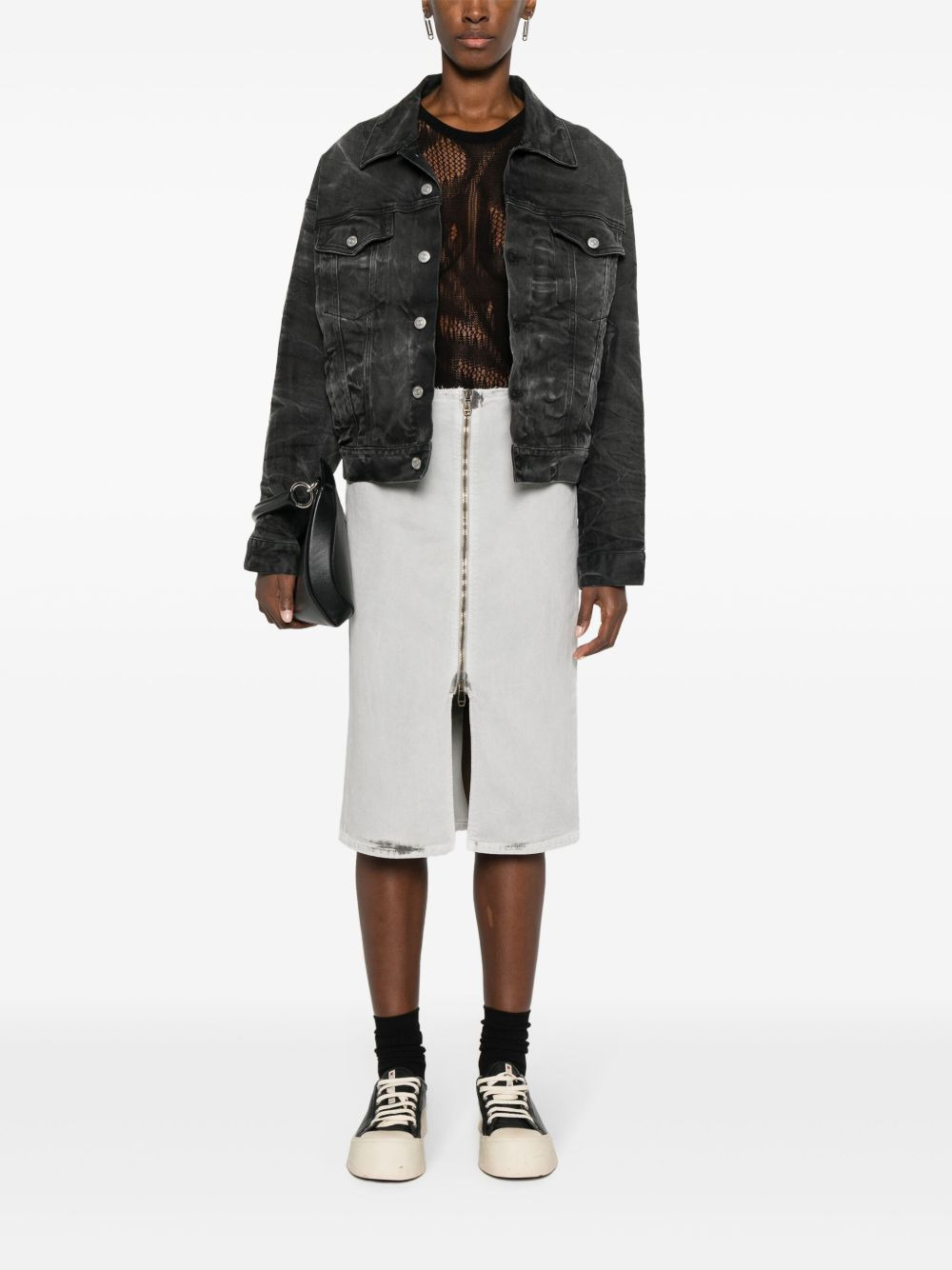 denim pencil skirt - 2