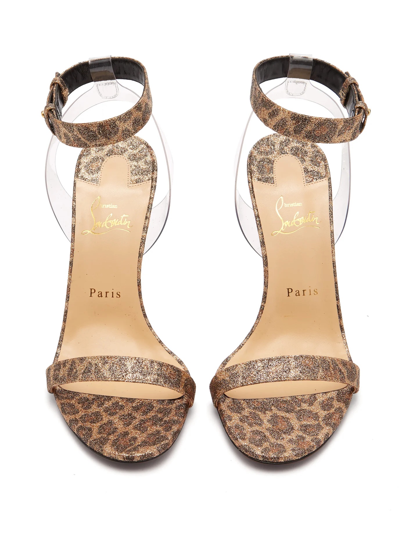 Jonatina 100 leopard-print leather sandals - 5