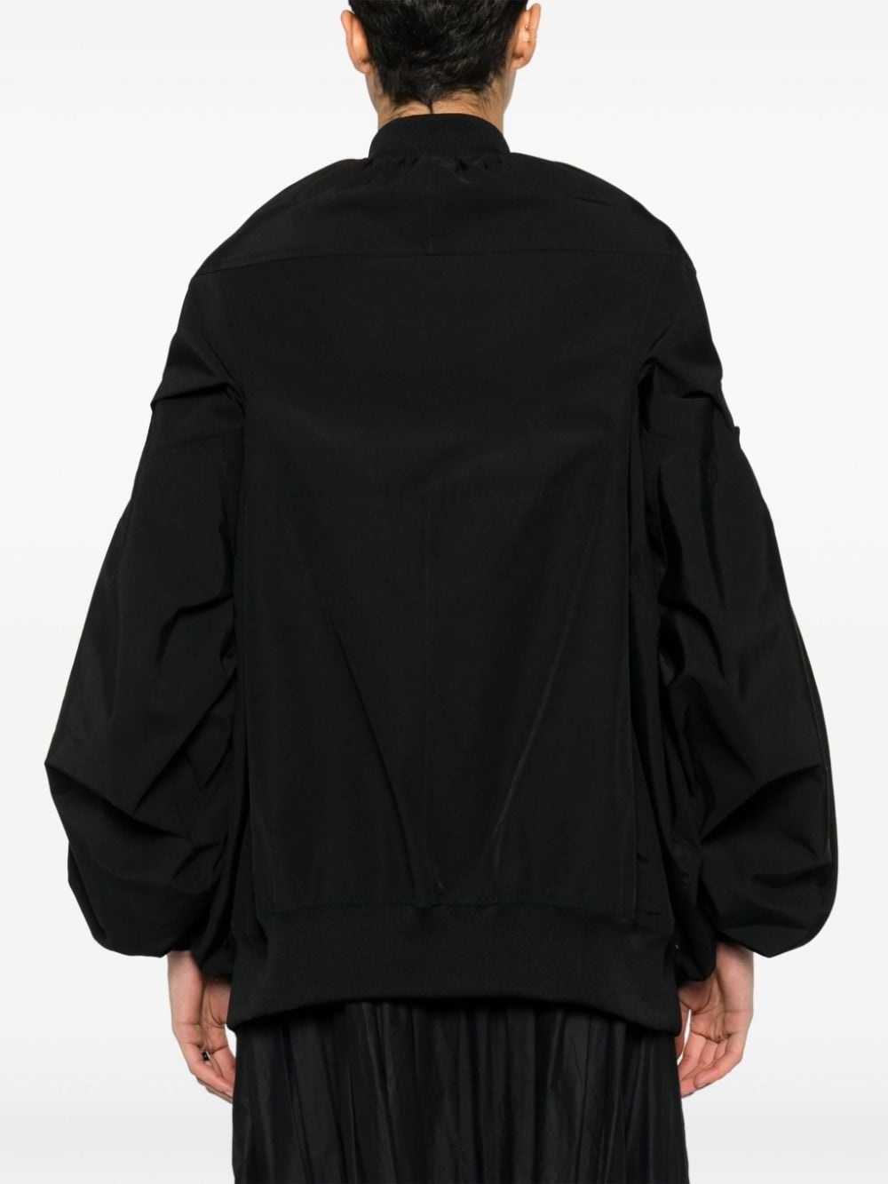 puff-sleeve bomber jacket - 4