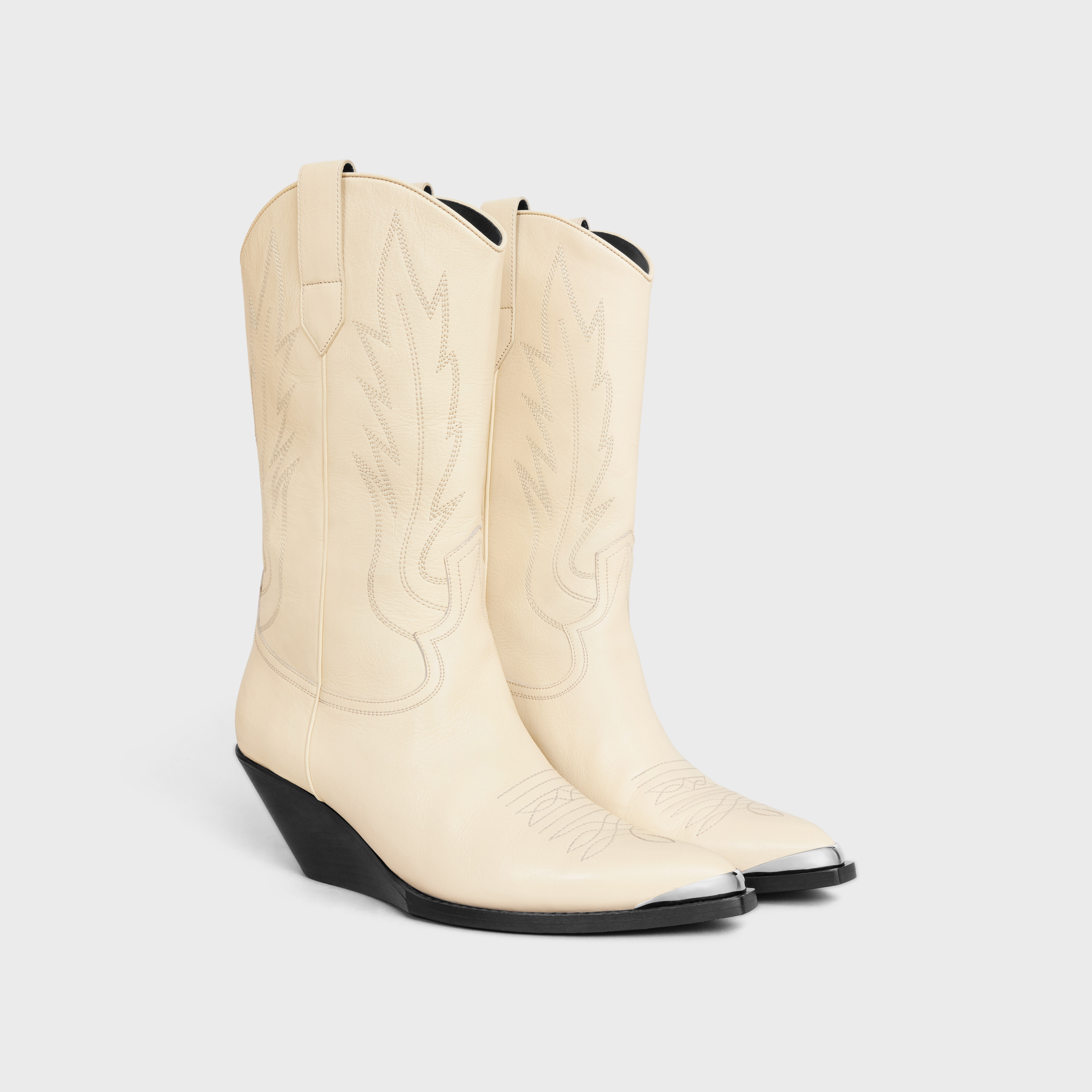 CELINE MOON HIGH BOOTS WITH METAL TOE CAP in Calfskin - 2