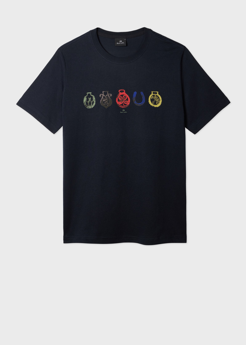 Navy 'Lucky Charm' Print T-Shirt 1