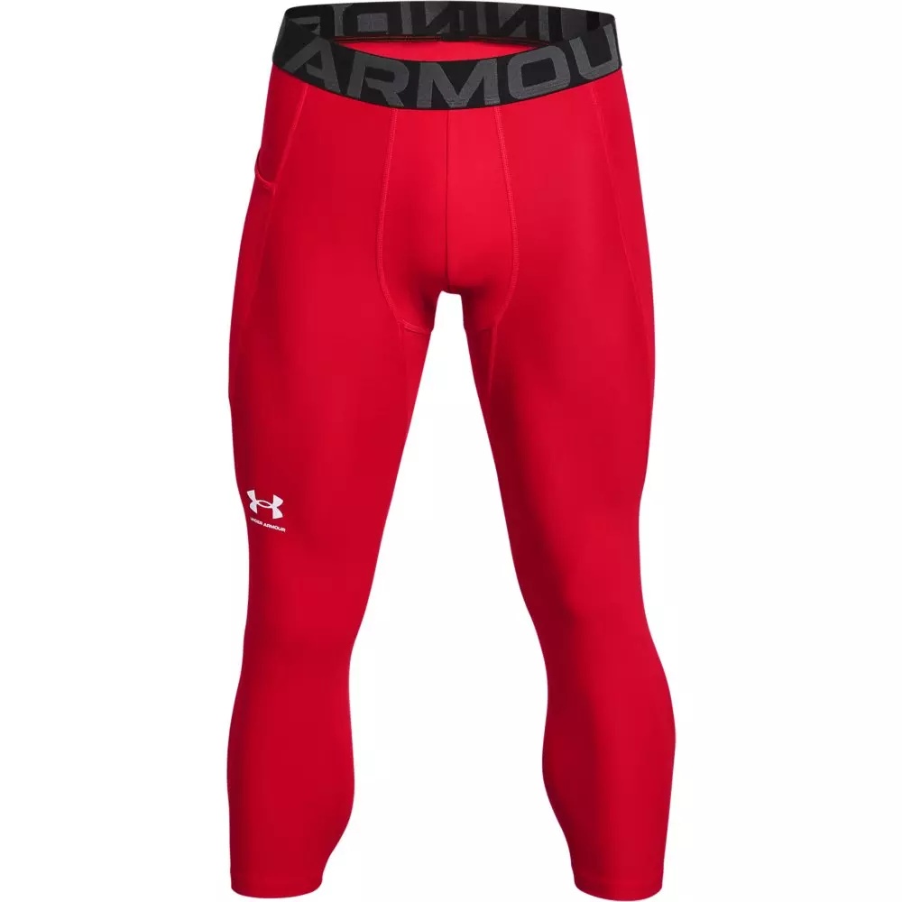 Men's Red HeatGear Armour Â¾ Leggings - 2