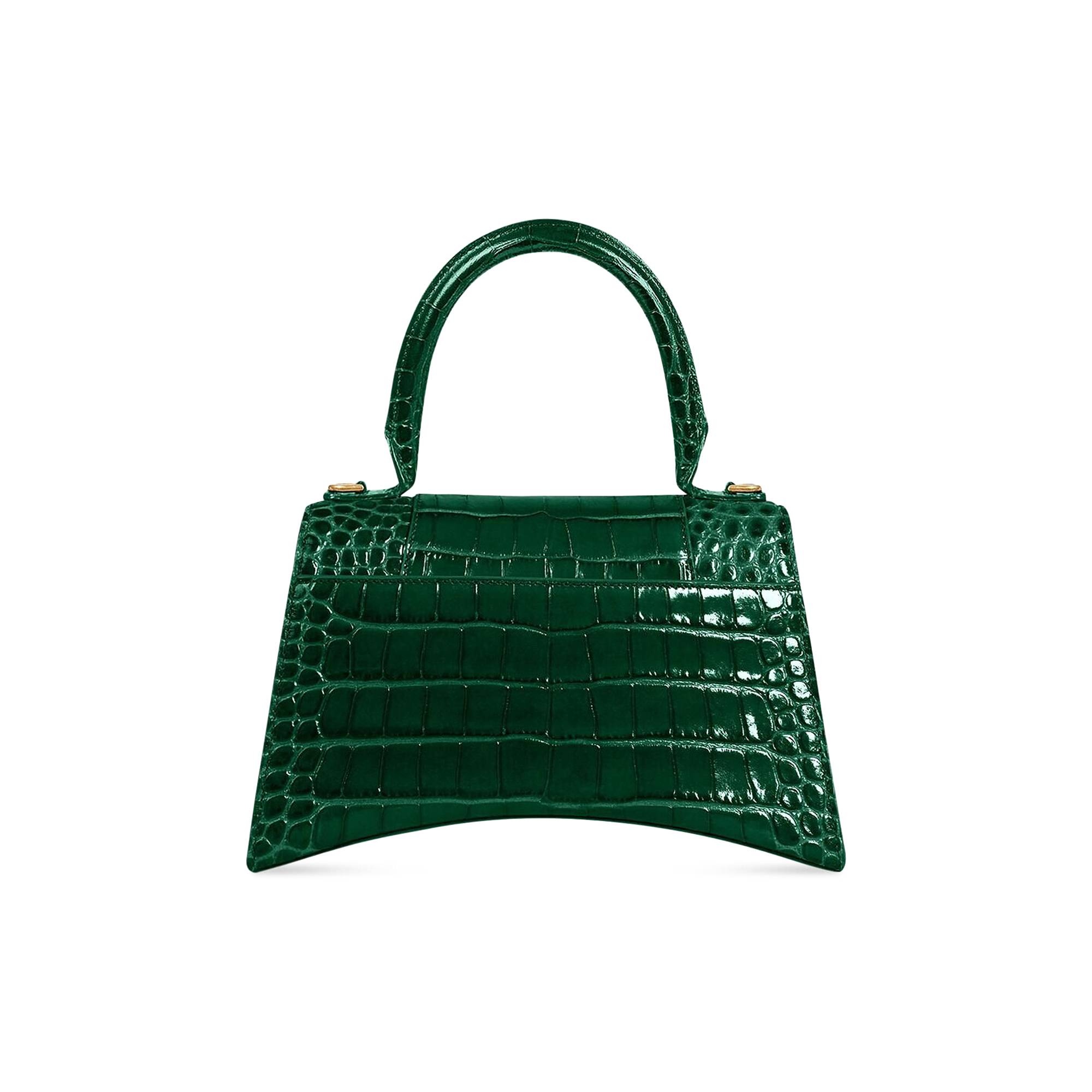 Balenciaga Small Hourlgass Top Handle Bag 'Green' - 2