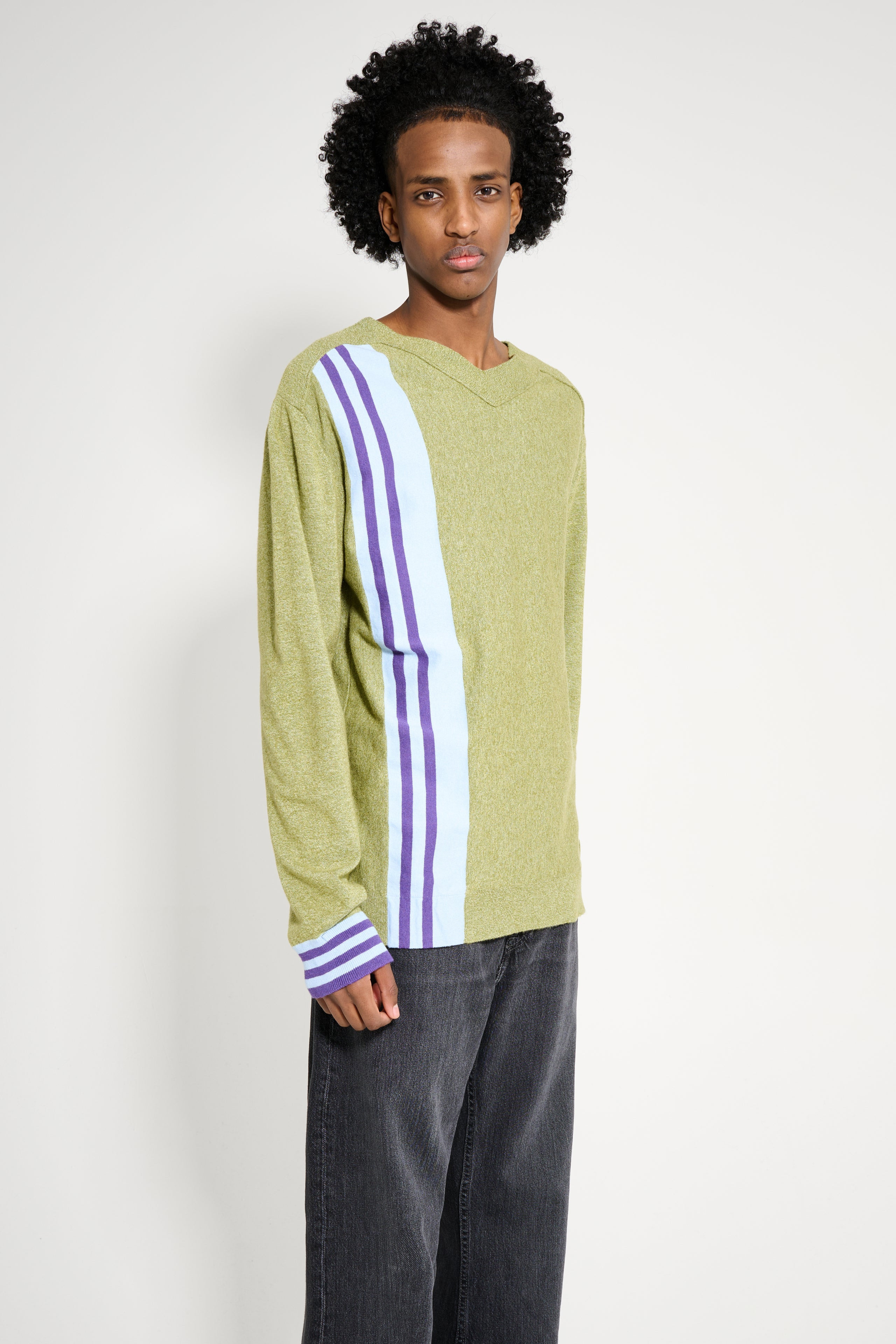 KIKO KOSTADINOV OSTRO JUMPER GREEN MELANGE / BLUE / PURPLE - 3
