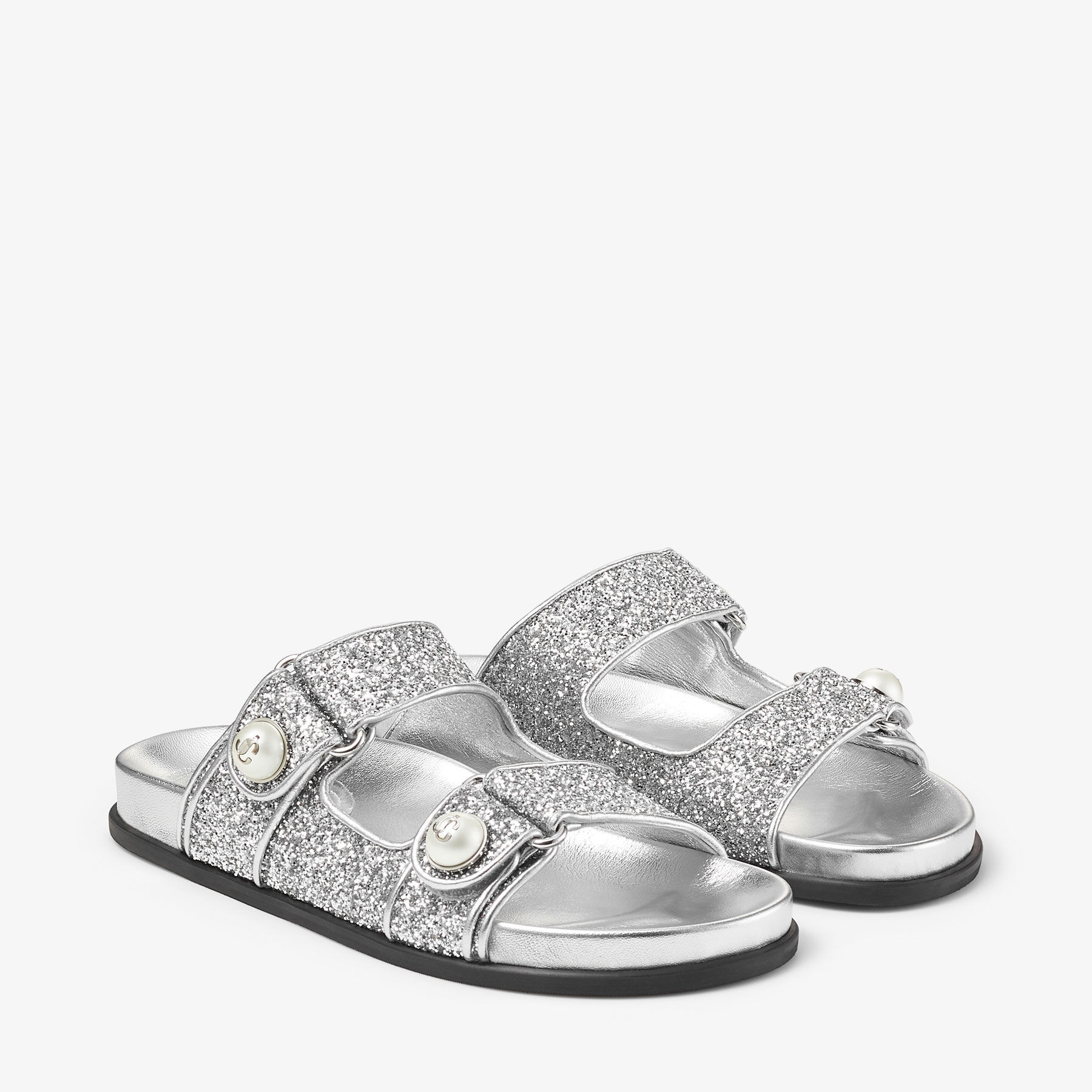 Fayence Sandal
Silver Metallic Nappa Sandals - 2
