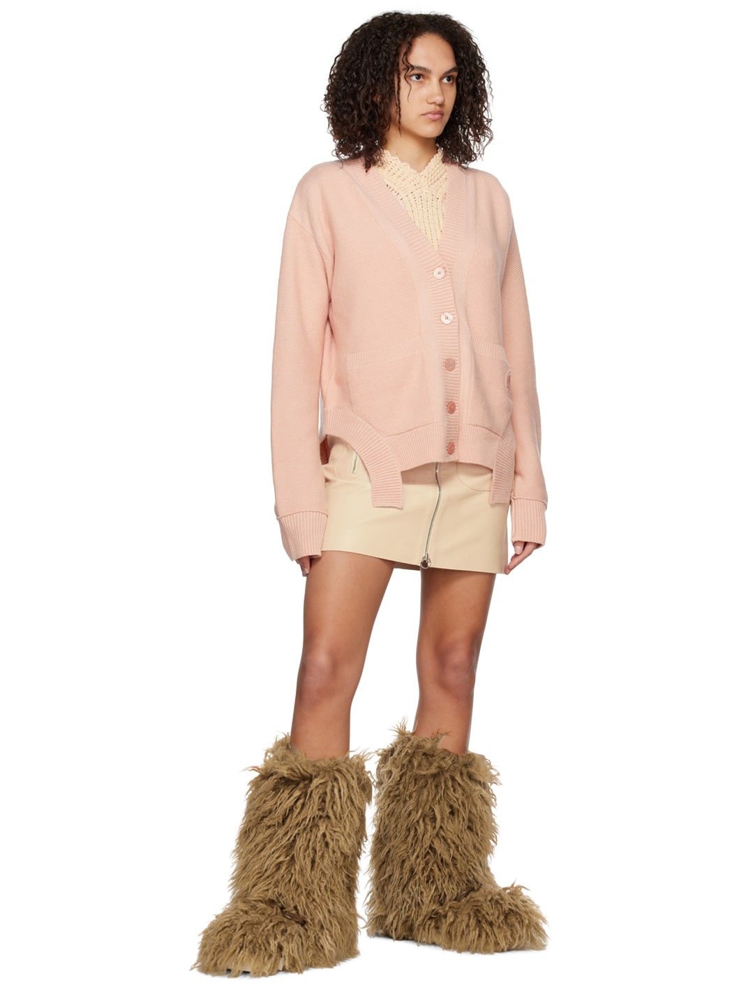 Off-White Zip Faux-Leather Miniskirt - 4