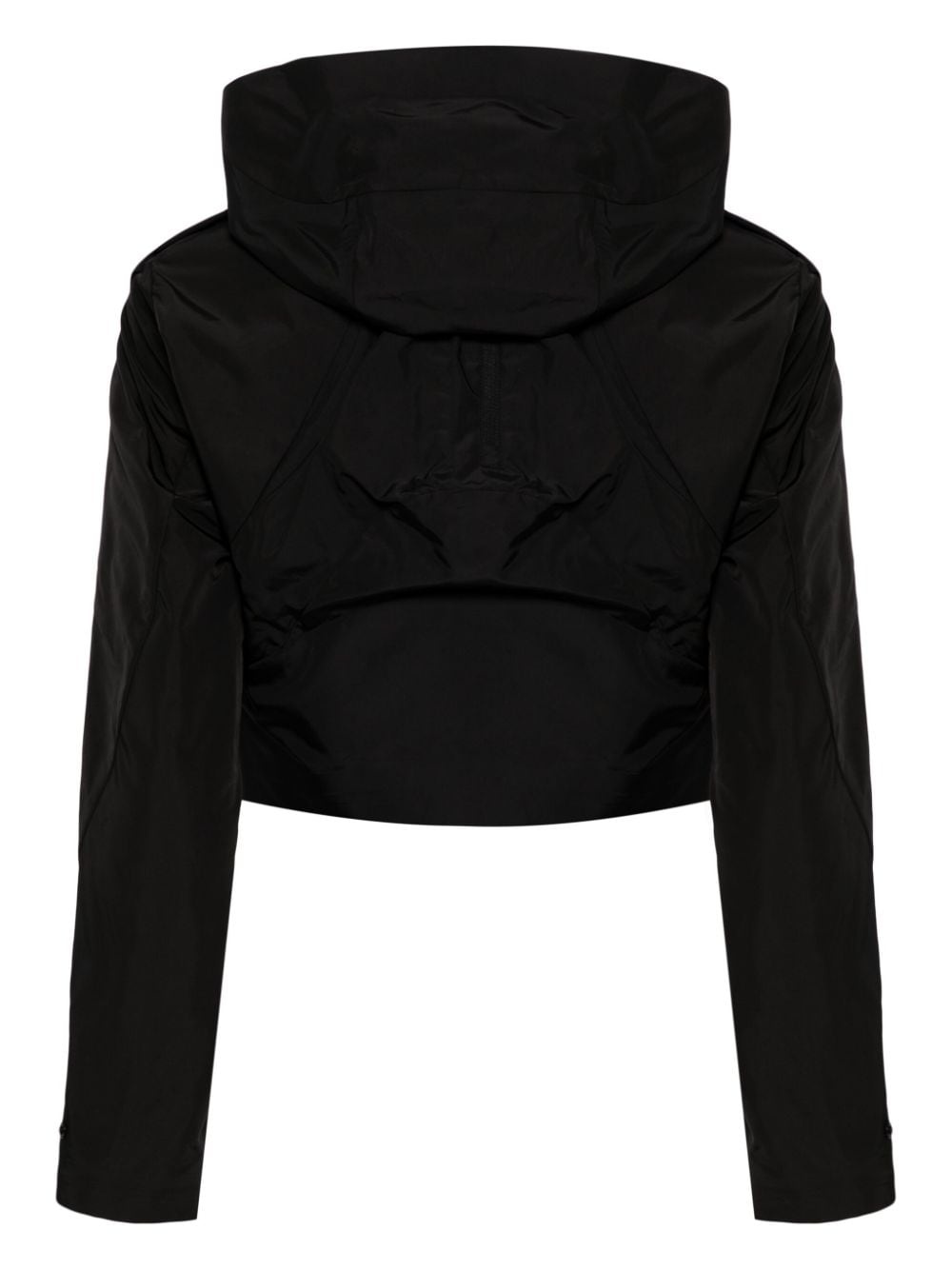 hooded cropped shell jacket - 2