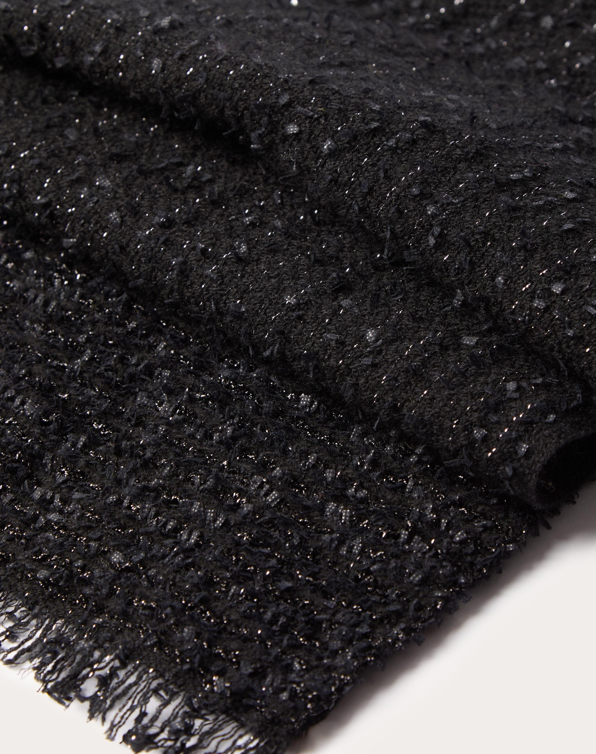 V DETAIL CASHMERE SCARF - 2
