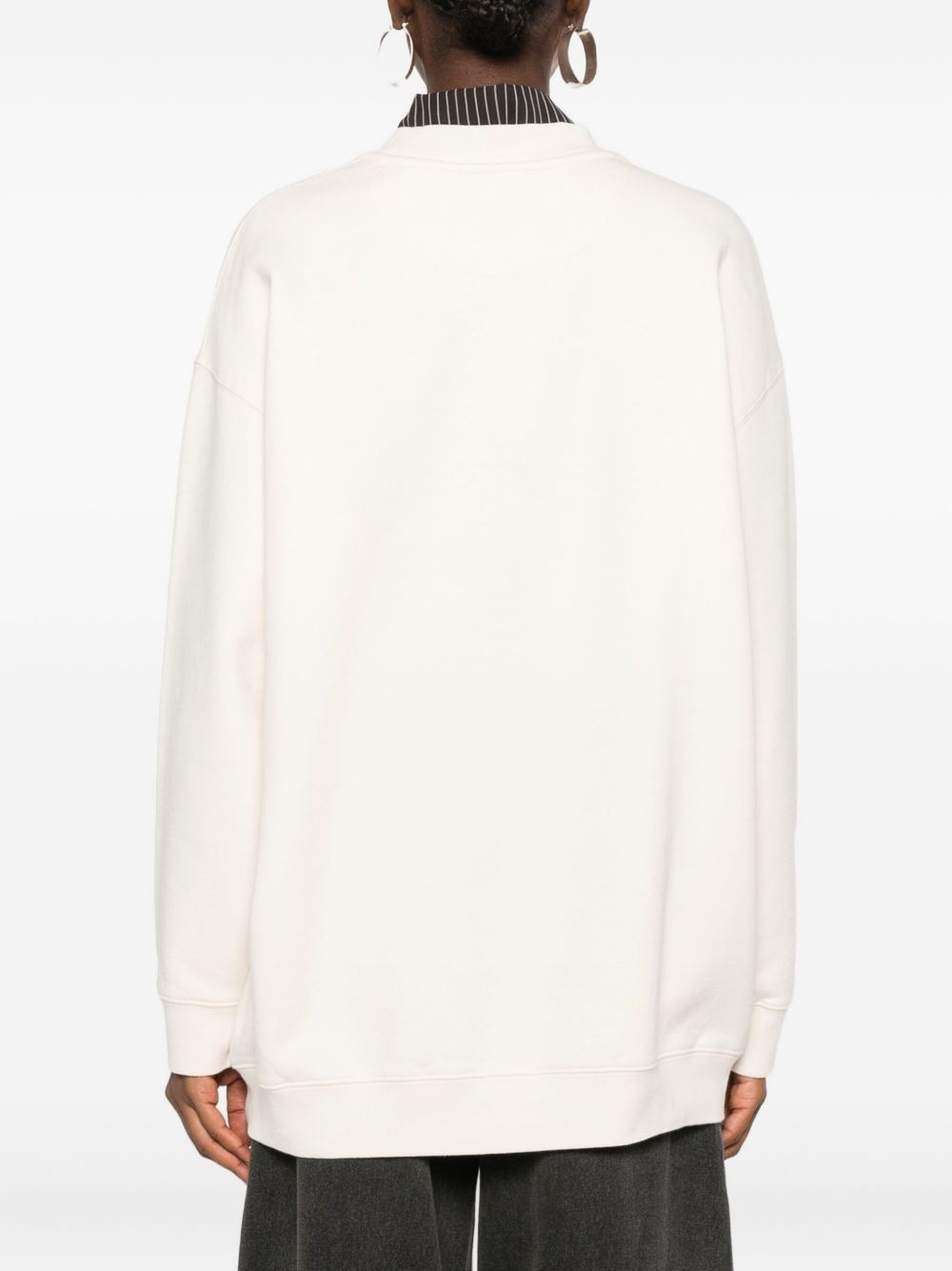 embroidered-logo sweatshirt - 4