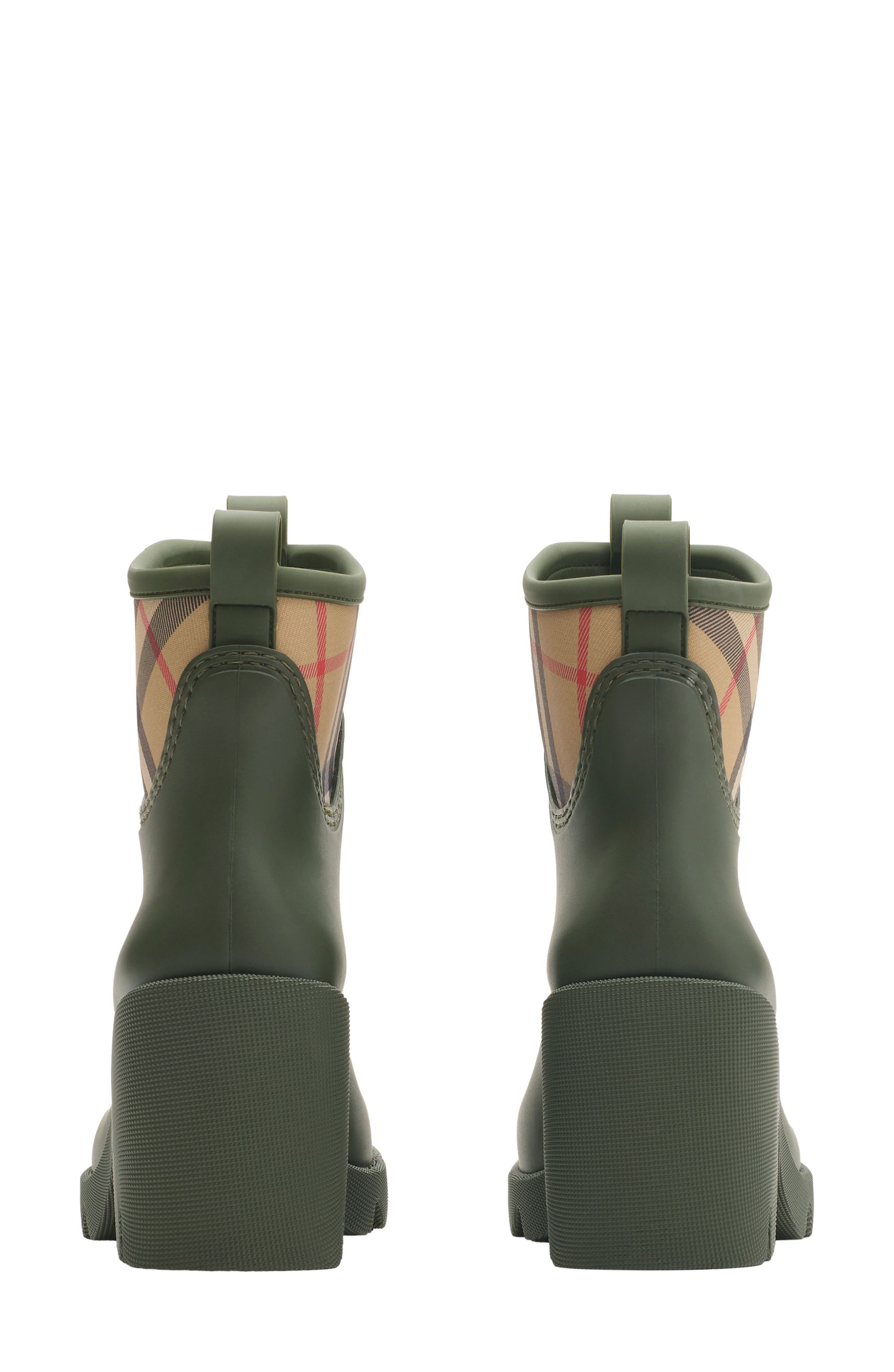 burberry Marsh Stamp Heel Rain Boots in Loch at Nordstrom - 6