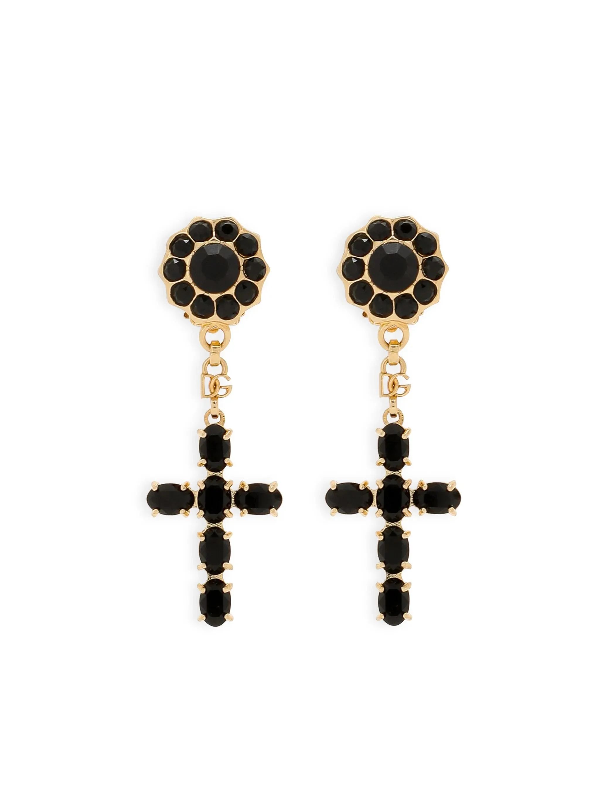 Dolce & Gabbana Cross Pendant Clip-on Earrings - 1