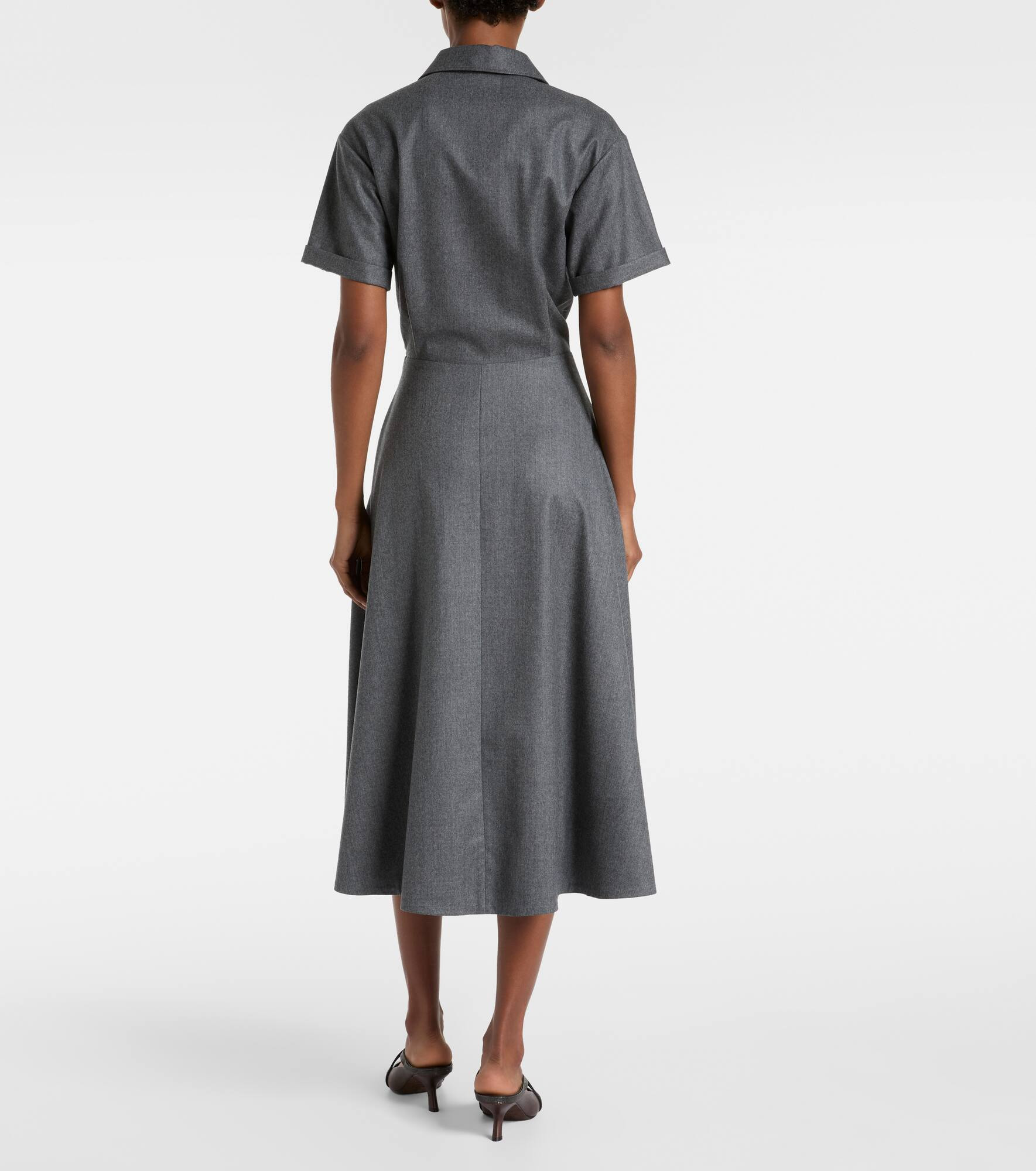 Virgin wool shirt dress - 3