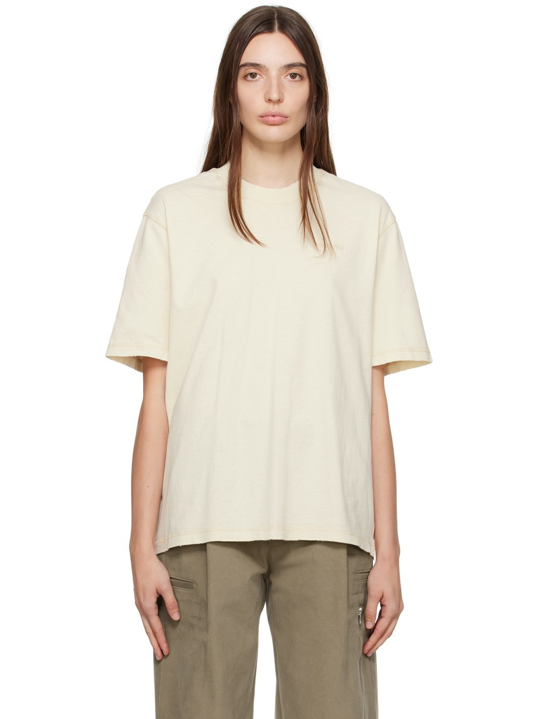 Beige Fade Out T-Shirt - 1