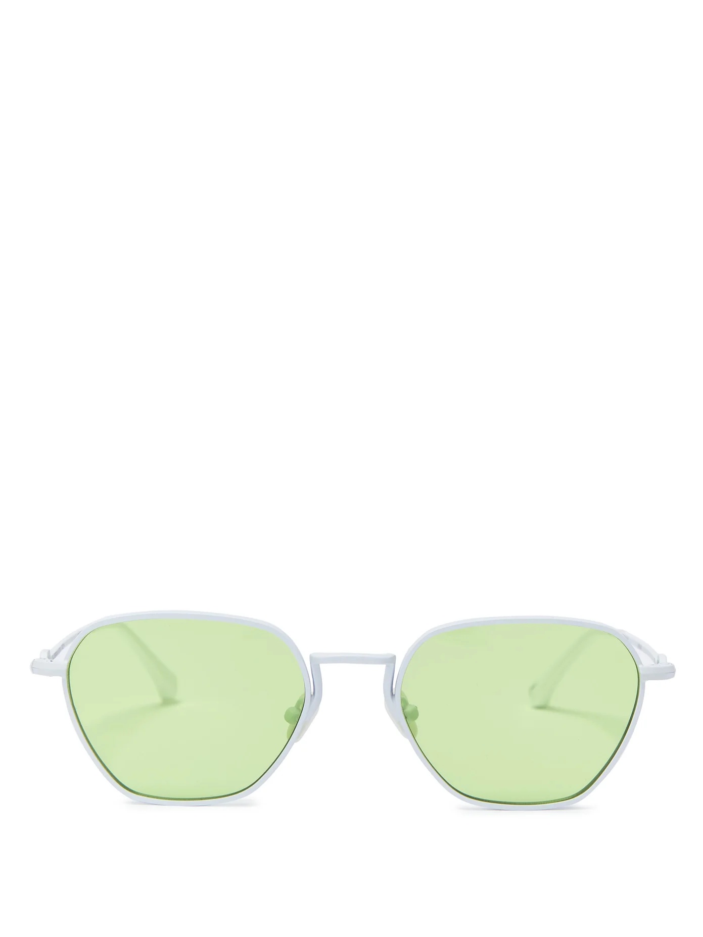 X Alessandra Rich hexagonal sunglasses and chain - 1