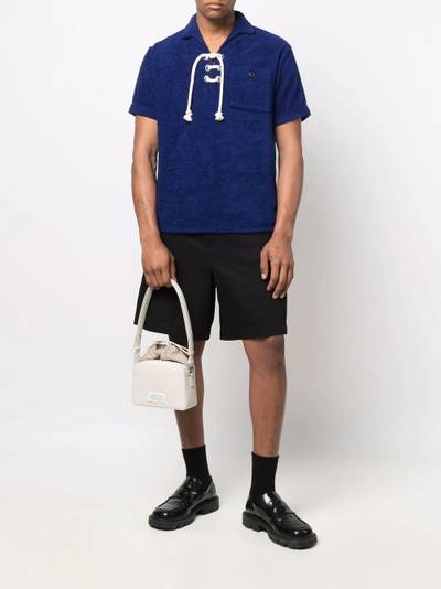 Maison Margiela drawstring cotton polo shirt outlook